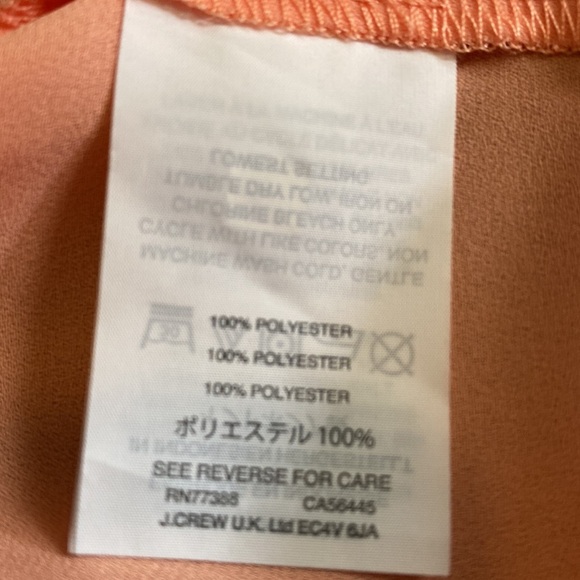 J. Crew Dress Tank. Size 4. Adorable ruffle straps. Cross-strap front. Coral. - Picture 12 of 13